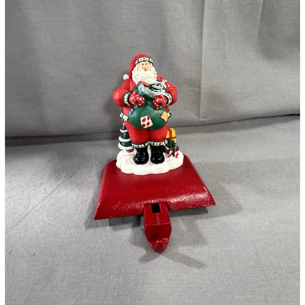 Vintage 1996 Potpourri Press Santa stocking hanger 4.5